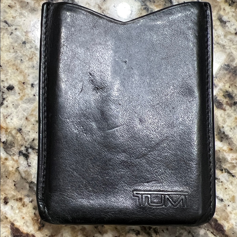 Tumi Black Leather Card Holder